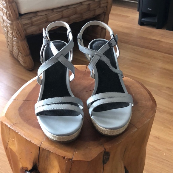 Leather upper wedges. Brand new never worn. - Picture 2 of 7